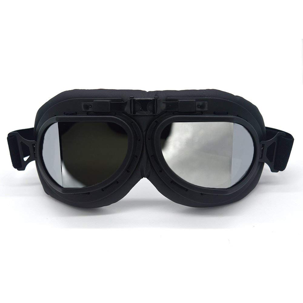 

Evomosa Vintage Pilot Style Motorcycle Goggles for and Sand Goggles for and Half Helmets Cruisers, Scooters, Outdoors, Bikes, Racers, Cruisers, чёрный