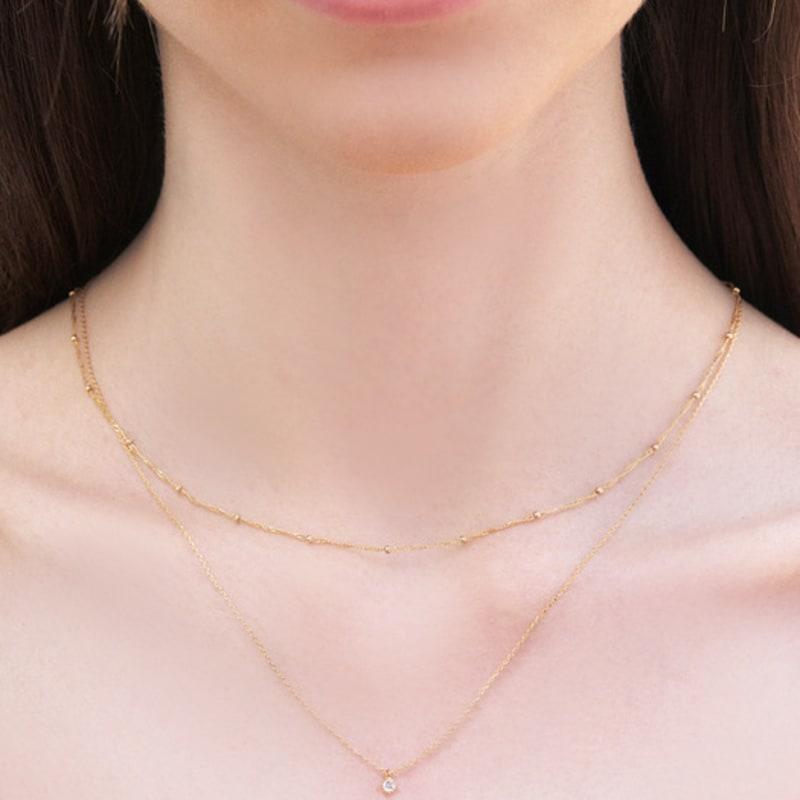 ENGBROX glare cubic layered necklace