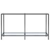VidaXL Table console Transparent 140x35x75,5 cm Verre trempé