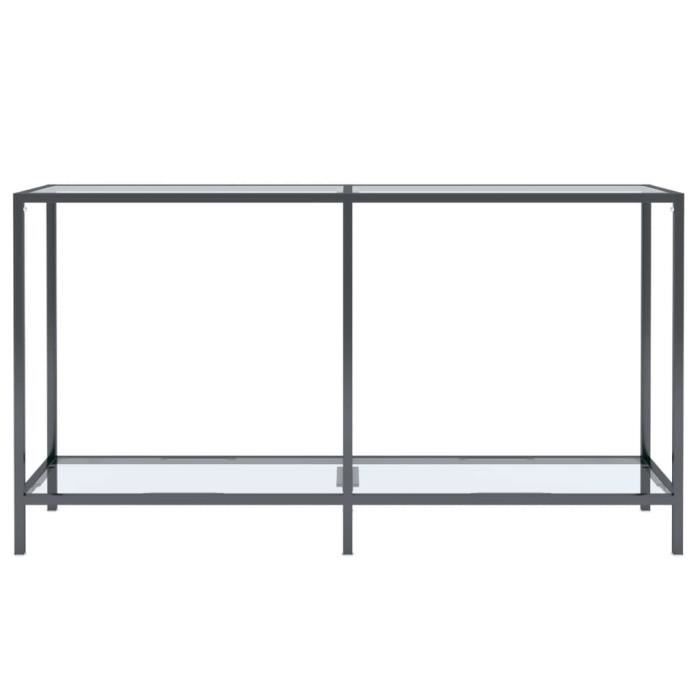 VidaXL Table console Transparent 140x35x75,5 cm Verre trempé
