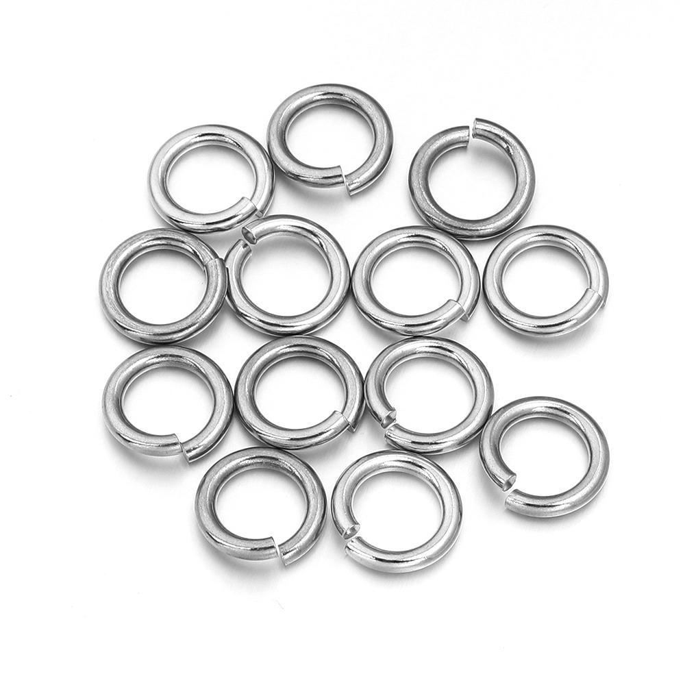 20pcs/lot Multisize Stainless Steel Jump Rings Round Open Ring Split Rings Connectors DIY Keychains Bracelet Jewelry Accessories