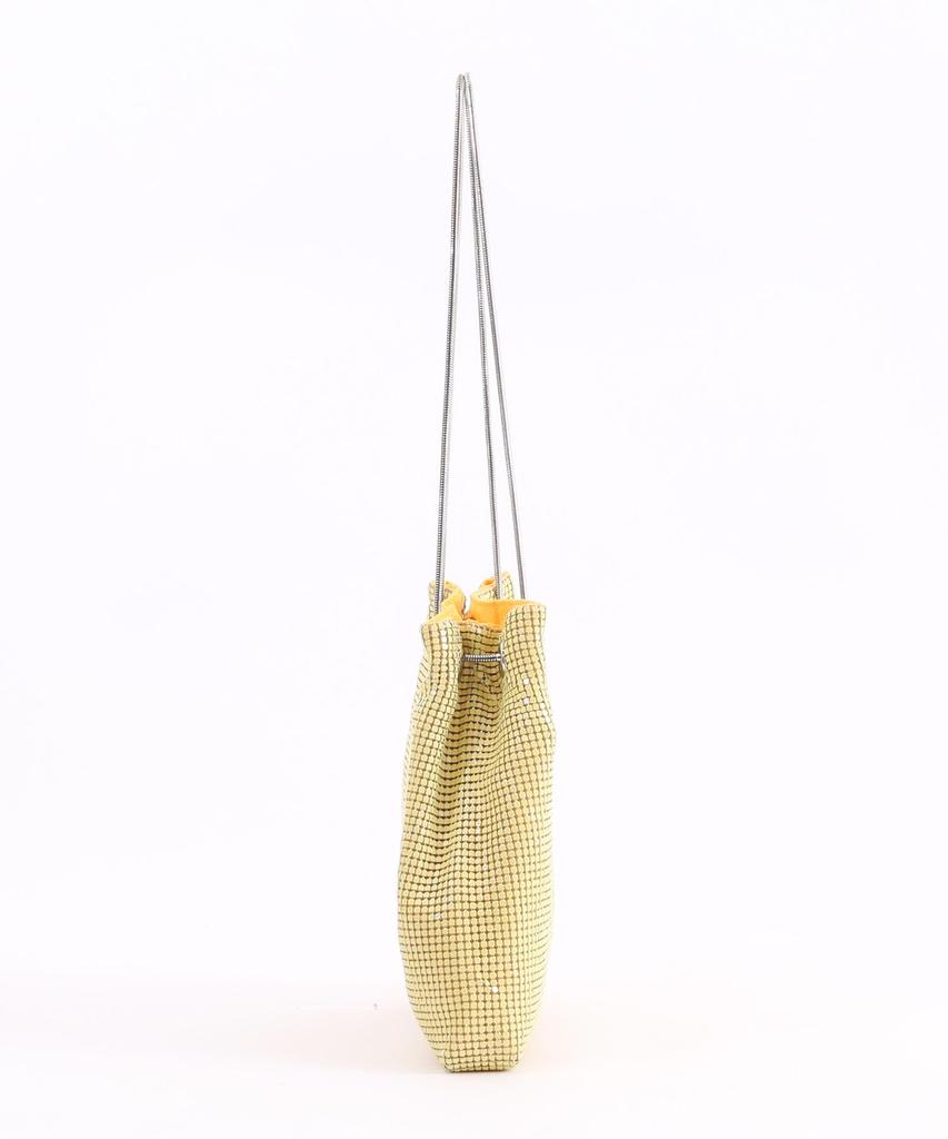 Cuco Metal Mesh Drawstring Tote Bag 2413113005 Yellow (034)