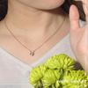 Minnie Silver Pendant Necklace Pink Gold Coated Cubic Zirconia [Disney] (VPCDSW0044)