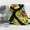 Colorful Abstract Mosaic Geometric Pattern Throw Blanket Sofa Bed Cover for Kids Teens Adults