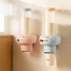 Plastic Disposable Paper Cup Holder Punch Free Wall Mounted Automatic Cup Dispenser Large Capacity Dustproof Container Home