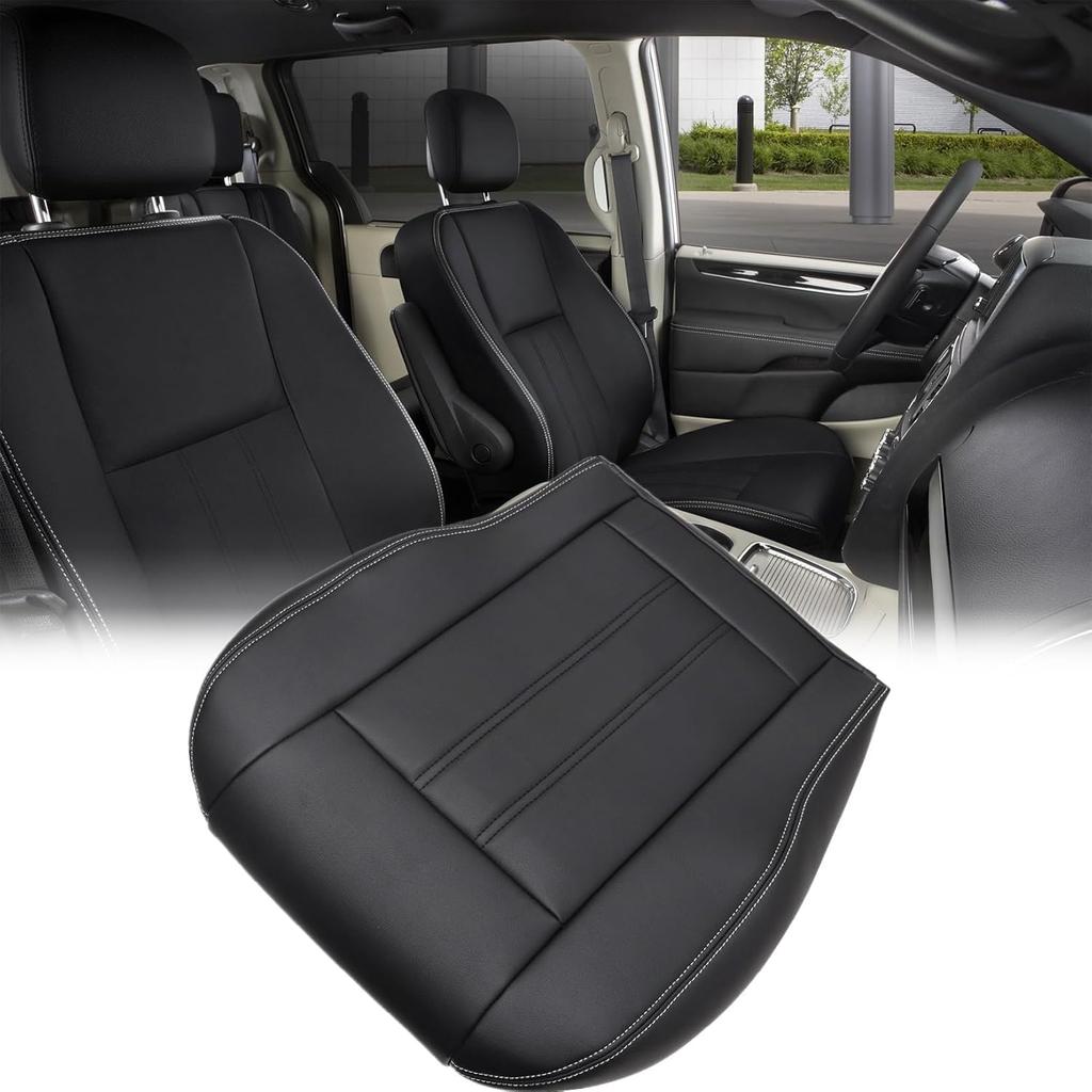 NLQR Přední strana řidiče Spodní náhradní potah sedadla Mikrovlákno Kůže Černý Nepropíchaný Kompatibilní s Chrysler Town & Country 2008 2009 2010