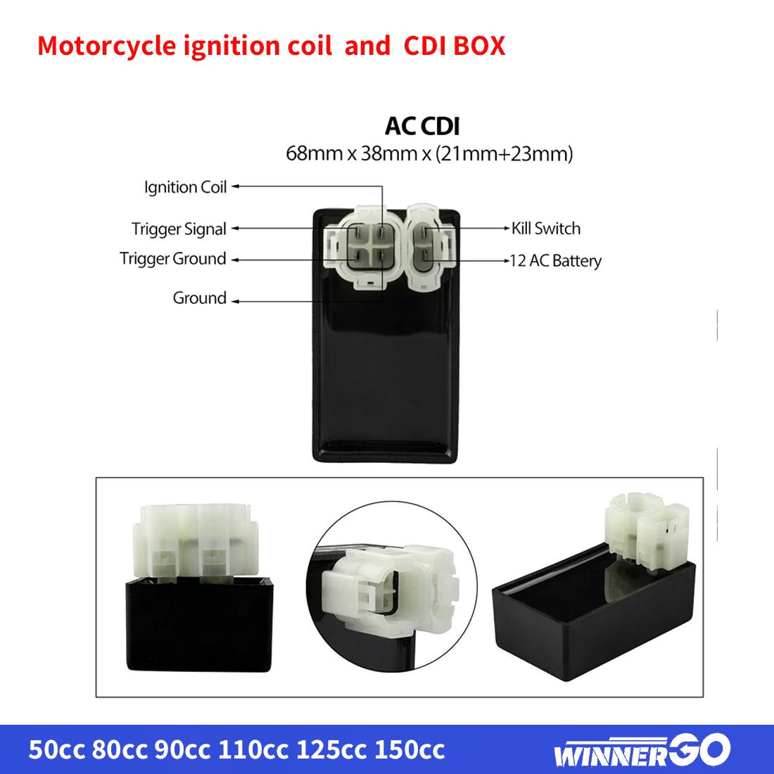 

Ignition Coil AC Fired CDI Box for GY6 50cc 80cc 90cc 110cc 125cc 150cc Chinese Scooter motorcycle ATV AMoped Go Kart Dirt Bike