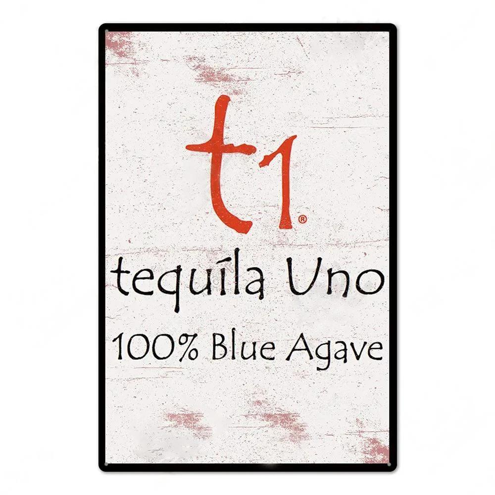 Vintage Tequila Bar Metal Tin Logo Plaque Tin Painting Bar Club Modern Wall Art Home Decoration Board Wall Painting Gift