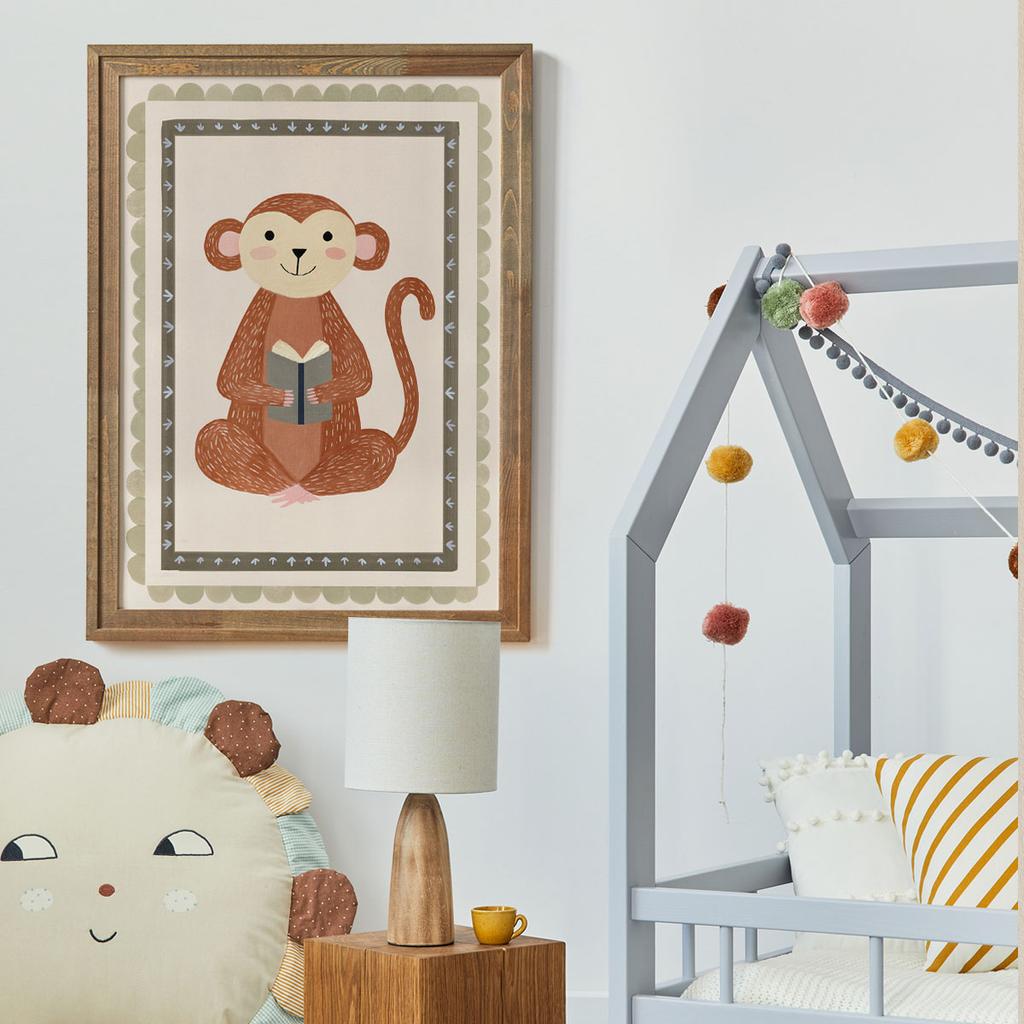 Poster for a Child Monkey with a Book