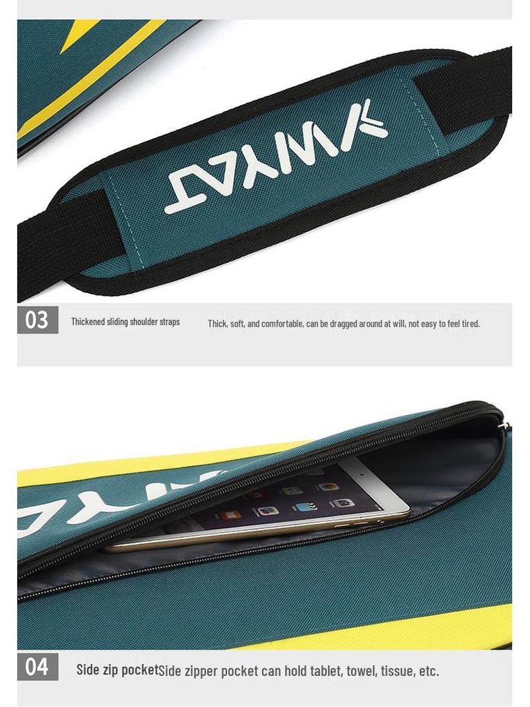 2020 Korean Style Badminton Backpack, Double/Single Shoulder, Holds 3 Rackets, Unisex, Student Edition.