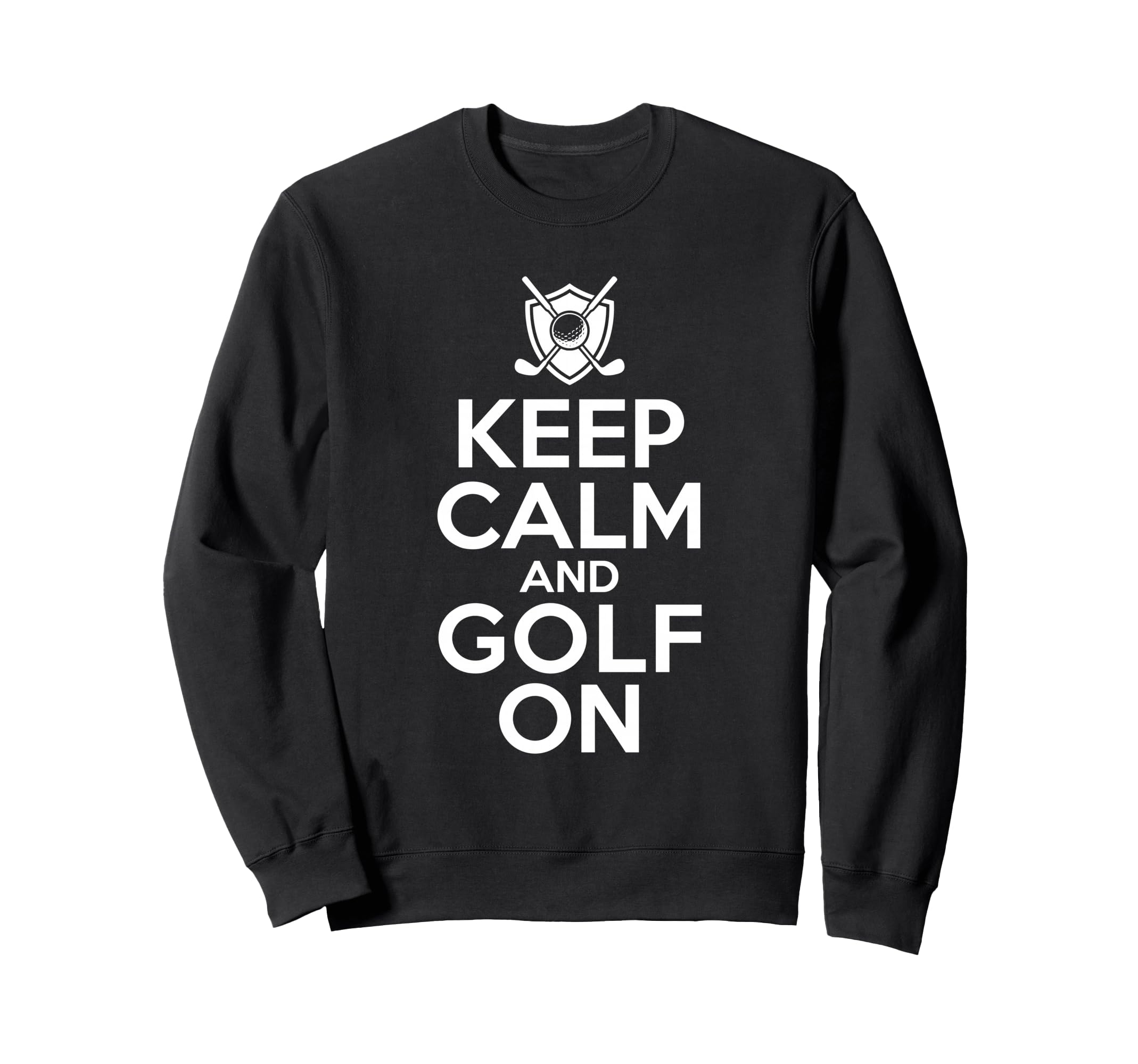 Сохраняй спокойствие и играй в гольф Забавная цитата Минималистичный дизайн с гольф-юмором Толстовка