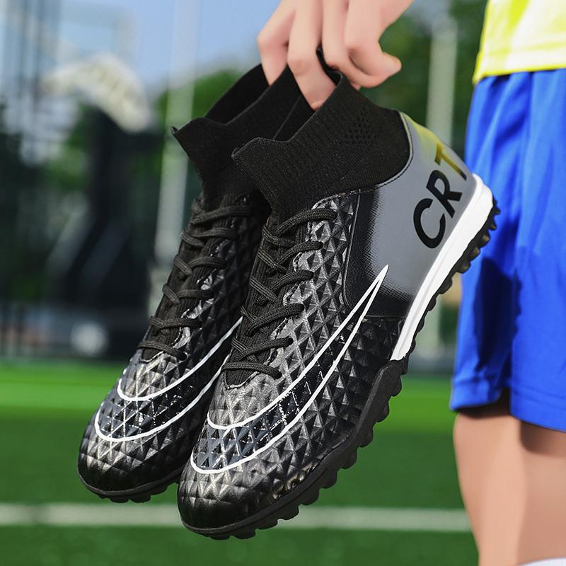 Fashion Professional Society Fußballschuh Männer High-Top Leder Leichte TF/FG Fünf-a-side Fußballschuhe Kinder Fußballschuhe Kinder