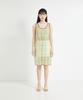 Cotton Rivers Club Chiffon Check Dress (Green)
