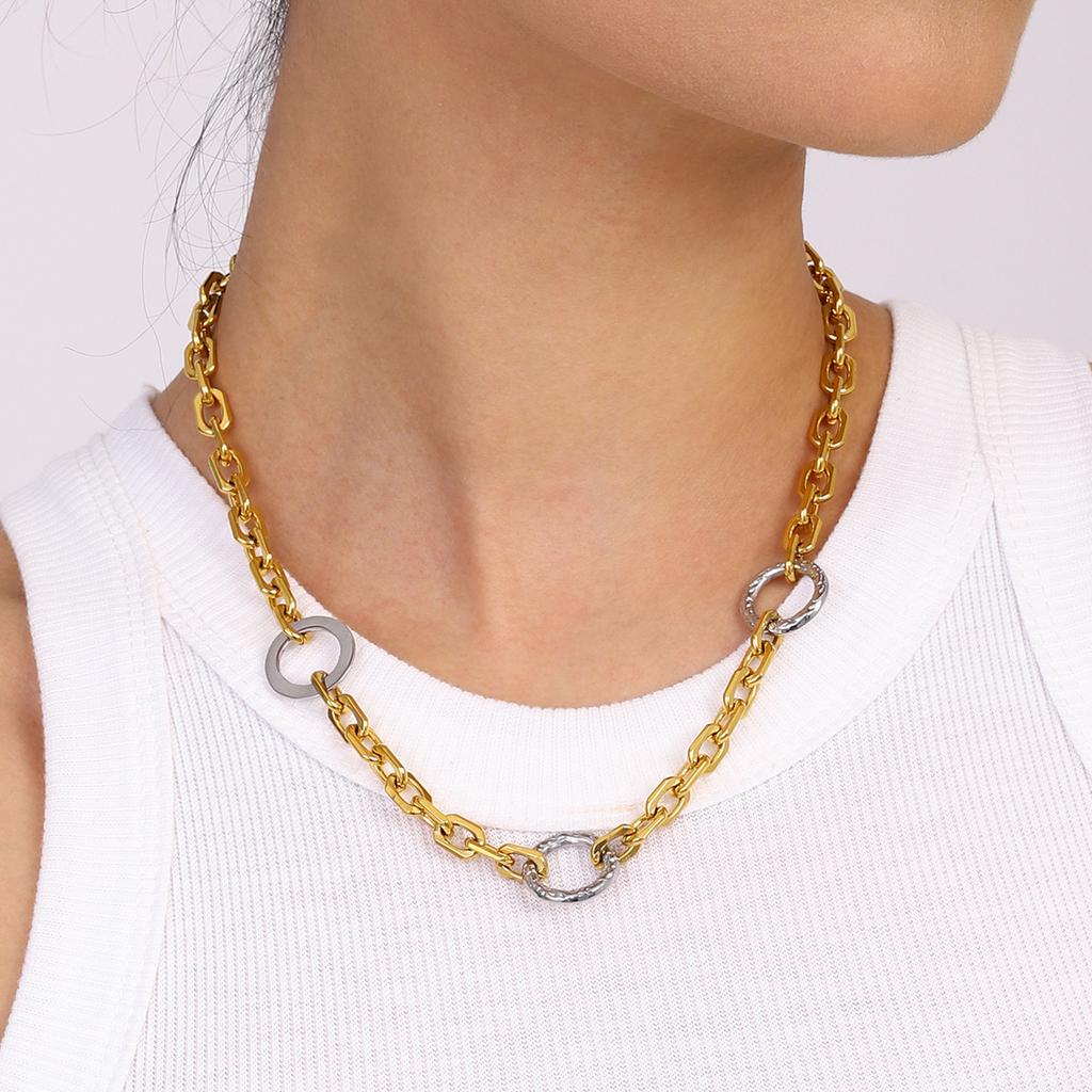 Yori High Quality Stainless Steel Handmade Chain Bracelet Necklace  Waterproof Texture Wrist Jewelry Exclusive Gift