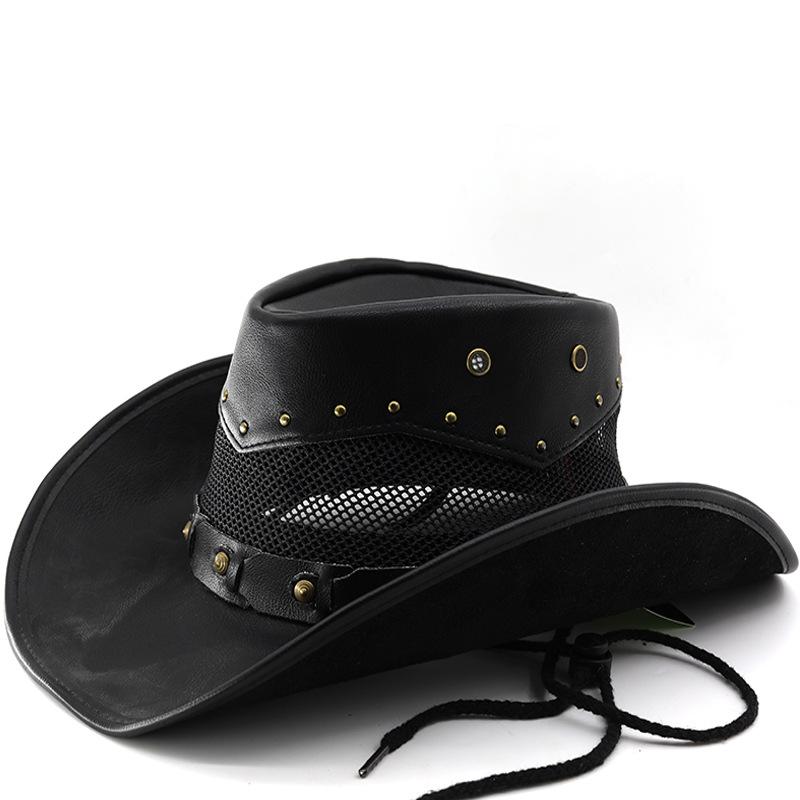 New Sunshade American Cowboy Hat Big Edge Retro Horseback Riding Mongolian Hat Sunscreen Beach Hat Sunshade Male and Female Couples Hat