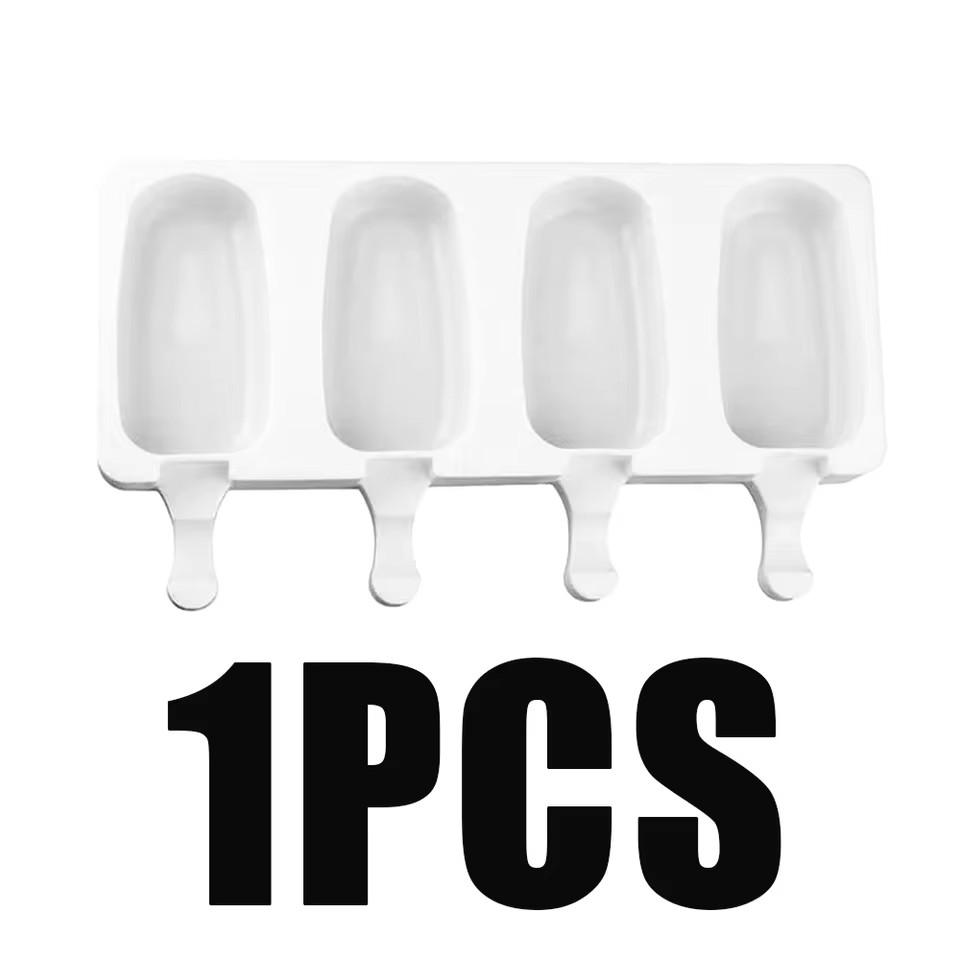 

4 Gird Silicone Homemade Dream Dragon Ice-Cream Mold Popsicle Mould with Lid and Wooden Stick Ice Cube Maker Tray Kitchen Gadget