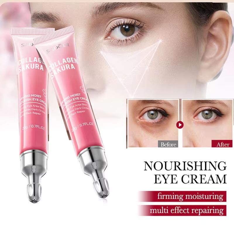 SADOER Sakura Eye Cream Anti Dark Circles Removal Eyes Bags Firming Moisturizing Eye Creams Beauty Eyes Skin Care