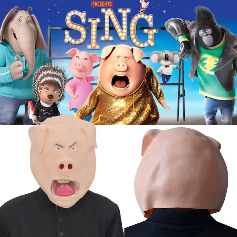 Sing2 Rossi Pig Mask | Adult Latex Headgear | Angry Expression Cosplay