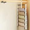 Foldable Pants Hanger Multi Layer Non Slip Clips Space Saving Closet Organizer for Trousers Storage Collapsible Hanging System