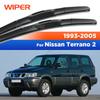 Dla Nissan Terrano 2 1993-2005 1999 2000 2001 2002 2003 2004 Wycieraczki Przednie Pióra Wycieraczek Szyba Przednia Szyba Okna Szczotka 21"+20"