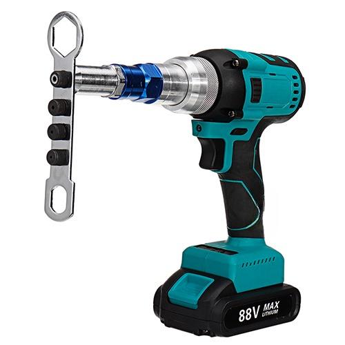 Electric Rivet Guns 3.0-5.0mm Brushess Automatic Cordless Rivet Nut Guns Drill Insert Riveting Tool With 6000mAh Battery AC 110-240V