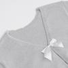 French Sweet Bow Decor Loose Long Sleeve Sweater Women S Fashion Knitwear