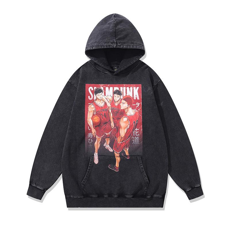 Amerikanischer Retro Fried Color Kapuzenpullover Billie Digitaler Direktdruck Gewaschener Reiner Baumwoll-Hoodie Herren