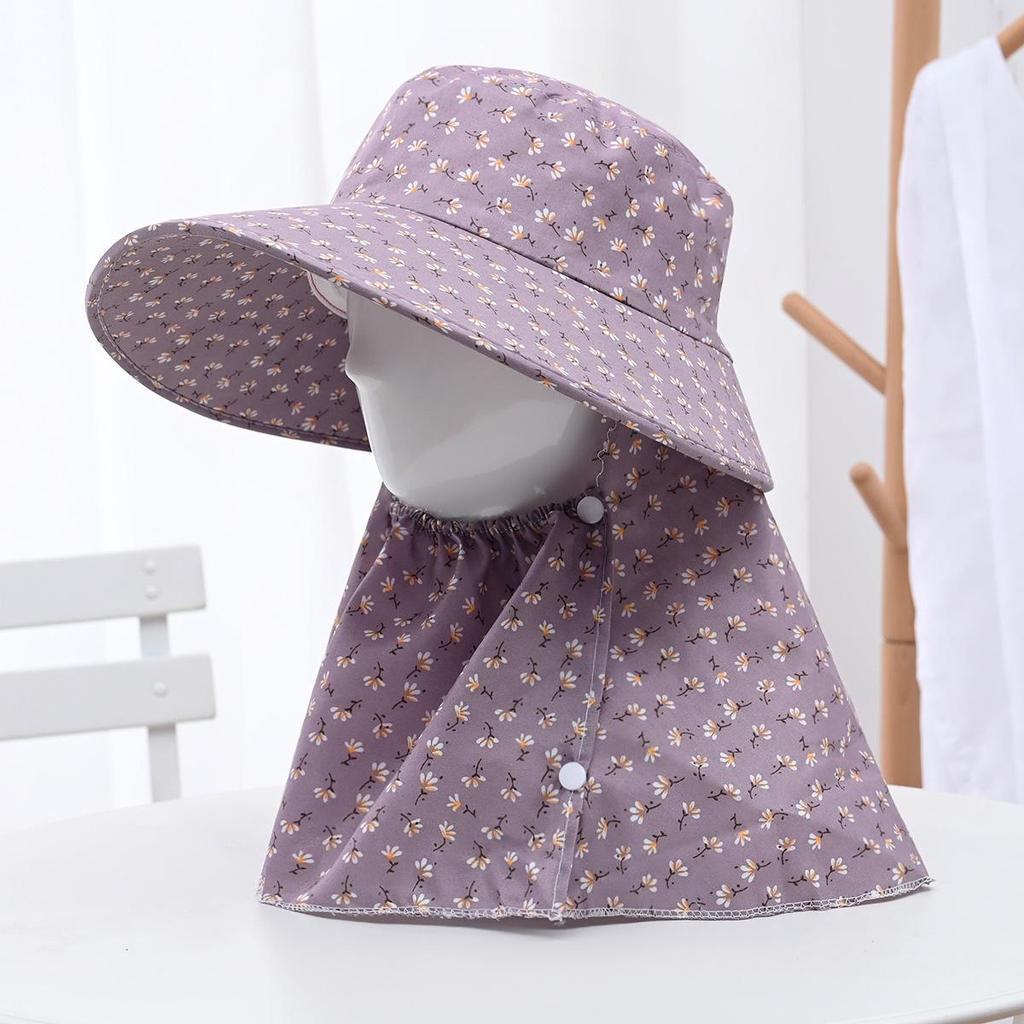 Women's Wide Brim Sun Hat for Summer – Offers Face and Neck Protection, Ideal for Outdoor Activities like Cycling and Farm Work.