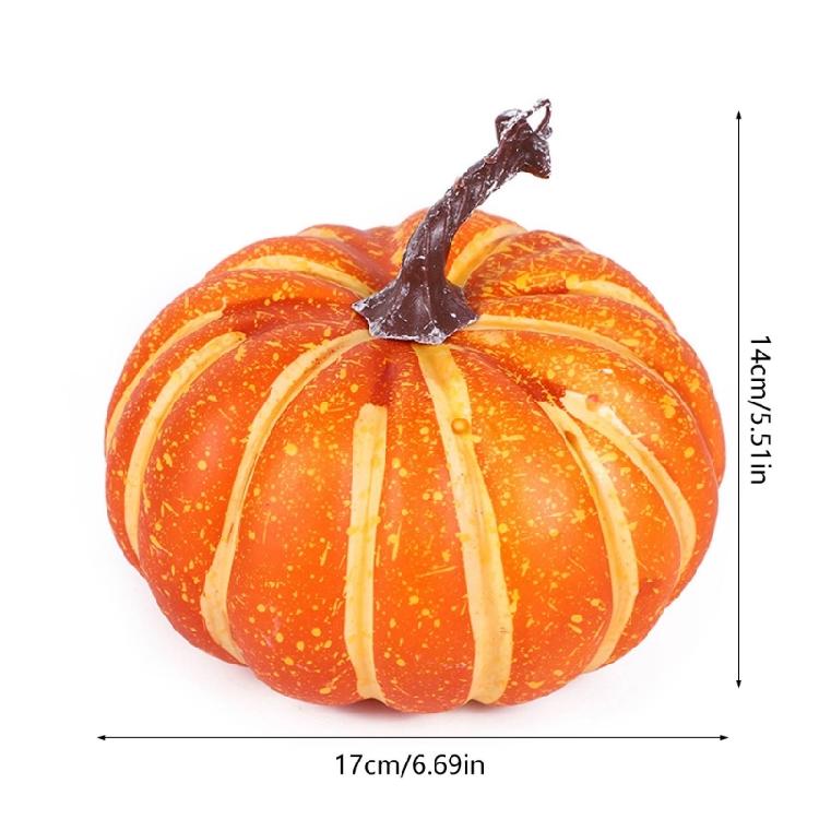 Halloween Artificial Pumpkin Figures Desk Decorations White/Yellow Pumpkin Ornaments Festival Parties Decorations