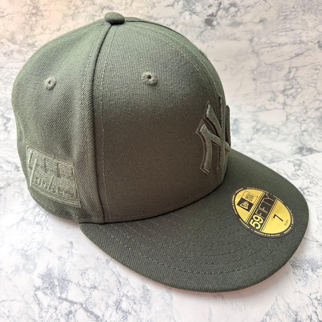 Used [Discontinued] New Era [New York Yankees] Cap Olive Green