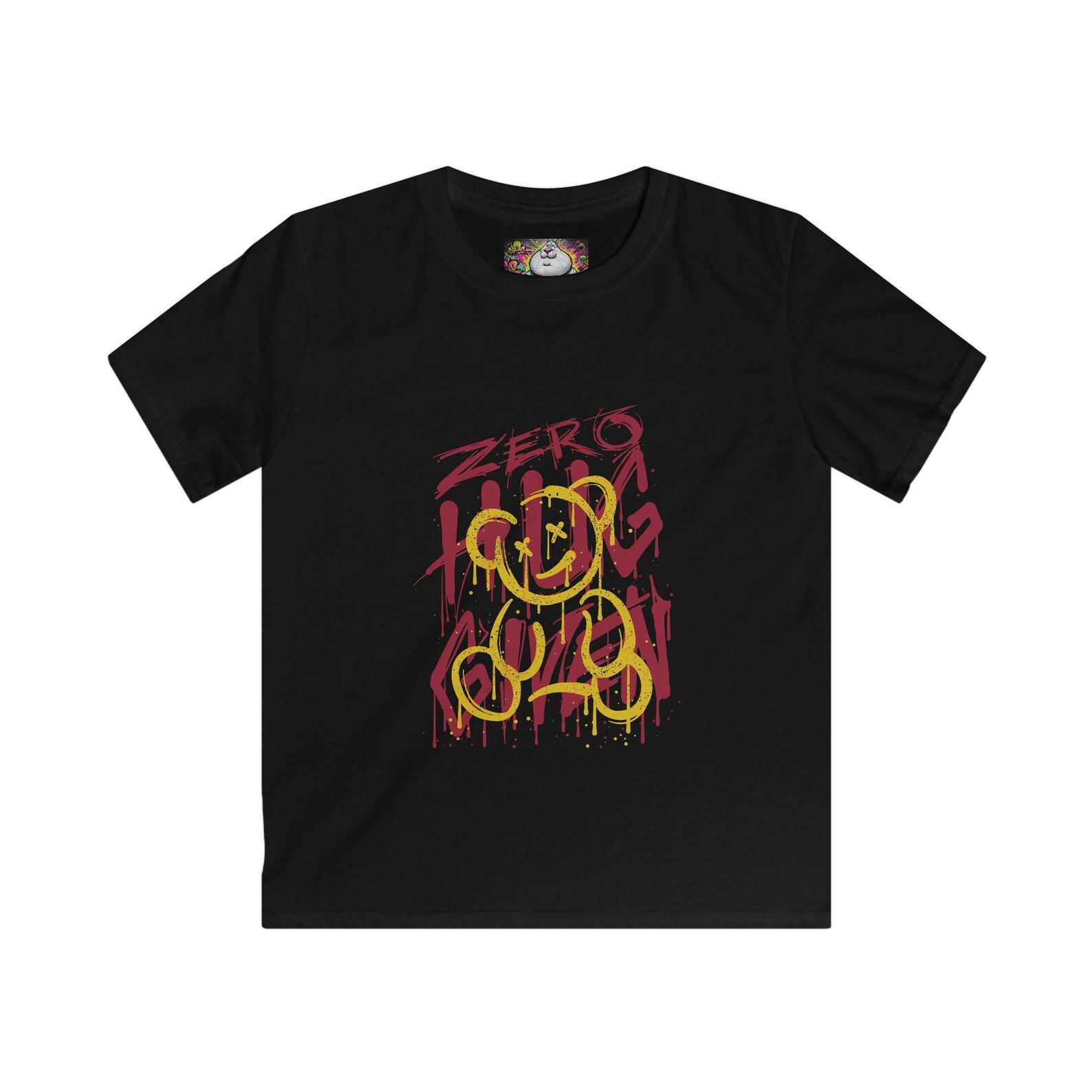 Dripping Smiley Face Kids Tee | Grunge Graffiti Streetwear 100