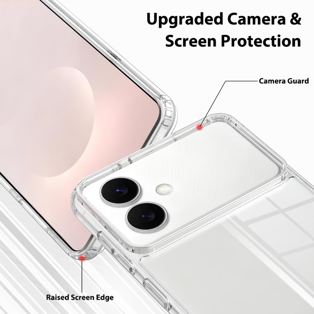 For Samsung Galaxy S26 Edge Clear Phone Case TPU+Acrylic Shockproof Phone Back Cover