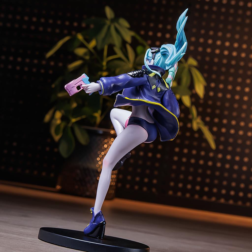 Cyber Supporting Actress Battle Rebecca 2077 Model Statue Anime Peripherals Ornament Figure Car Ornament Valentine's Day Gift Sm