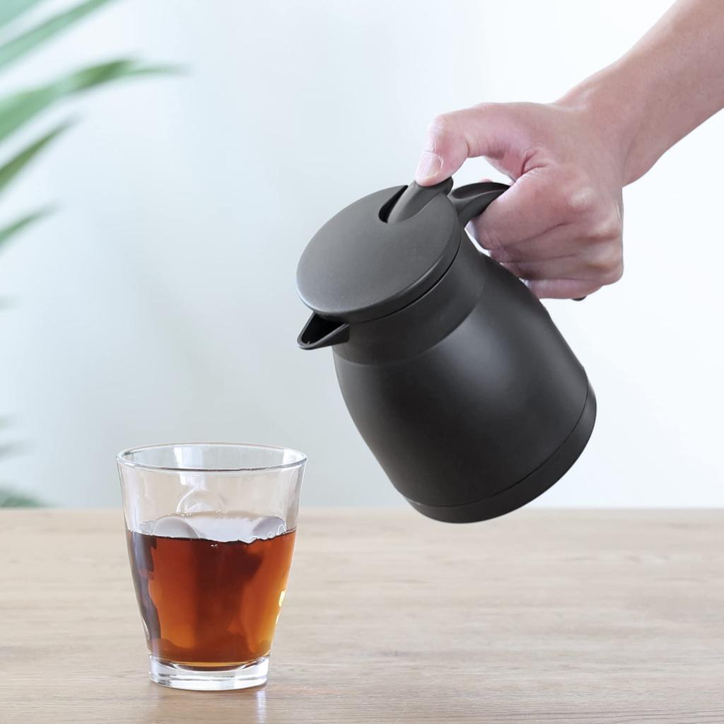 PEARL METAL Dzbanek na stół Dzbanek 500ml Edycja Limitowana Czarny Stal nierdzewna Utrzymywanie ciepła Utrzymywanie zimna BLKP Czarny [BLKP] 0.5L AZ-5017