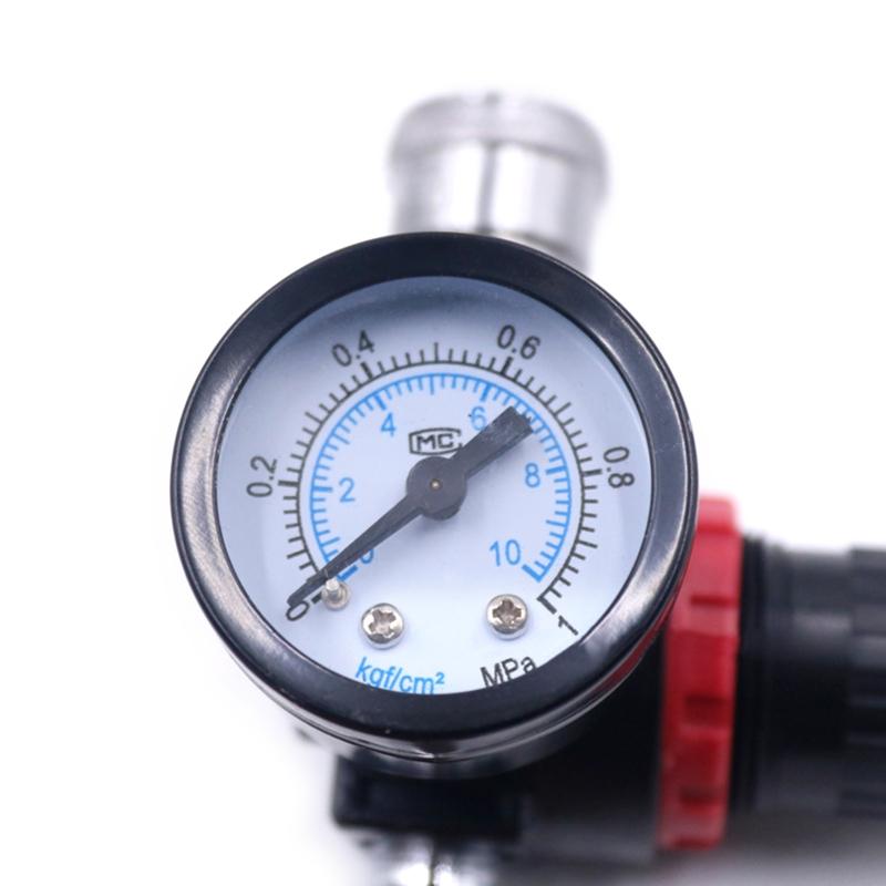 Practical 1/4" Spray Paint Guns Air Regulator Gauge Air Adjusting for Valve Regulator for Spray Guns and Pneumatic Tools