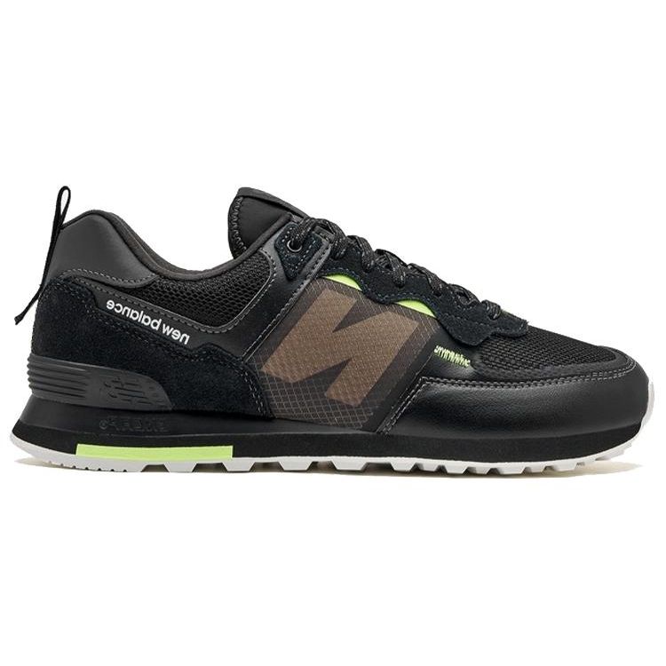 New Balance 574 Black Bleached Lime Glow Unisex Sneakers ML574IDC