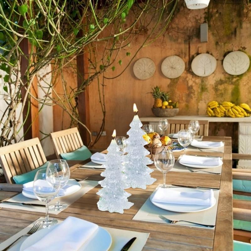 Christmas Tree Setting Ornaments Silicone Mold Epoxy DIY Decoration Making Candle Melt Resin Polymer Clay Home Decor