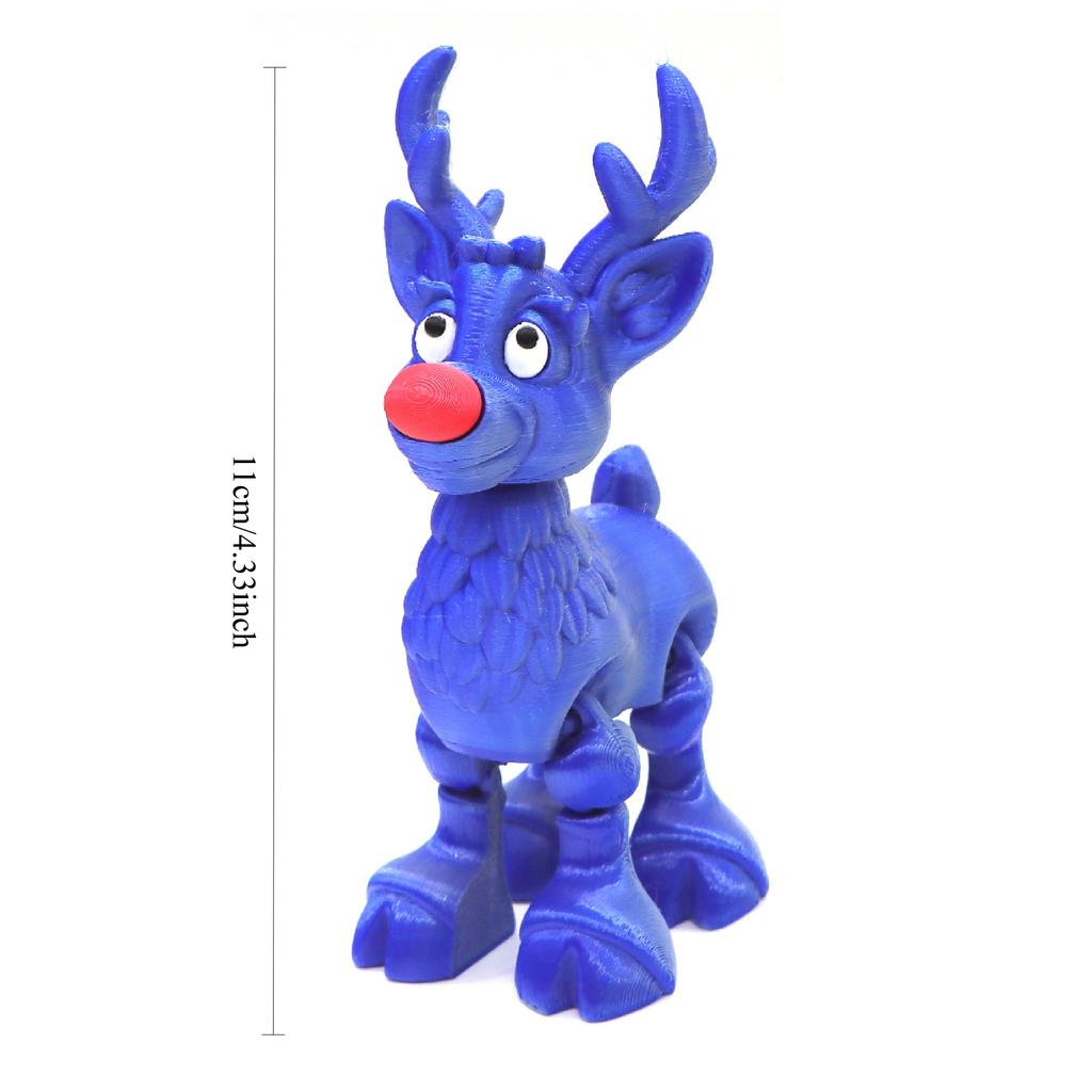 Festive Reindeer Sculpture Christmas Elk Ornament Sleigh Deer Statue For Home Tabletop Decor And Holiday Party Gift