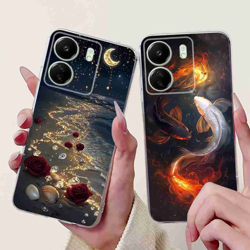 For Xiaomi Redmi 13C 4G Case Redmi13C 2023 New Fashion Pattern Cover Silicone Soft Phone Case For Xiaomi Poco C65 PocoC65 Fundas
