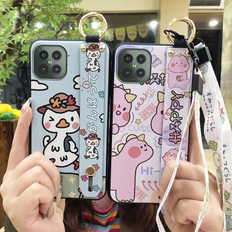 Dirt-resistant Waterproof Phone Case For Cubot C30 Wristband Cute Kickstand Phone Holder Wrist Strap Protective Durable