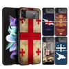 Georgia Flag Phone Case For Samsung Galaxy Z Flip 7 6 5 4 3 5G Cover ZFlip7 ZFlip6 ZFlip4 ZFlip5 ZFlip3 Coque Fundas Galaxy Z Fl