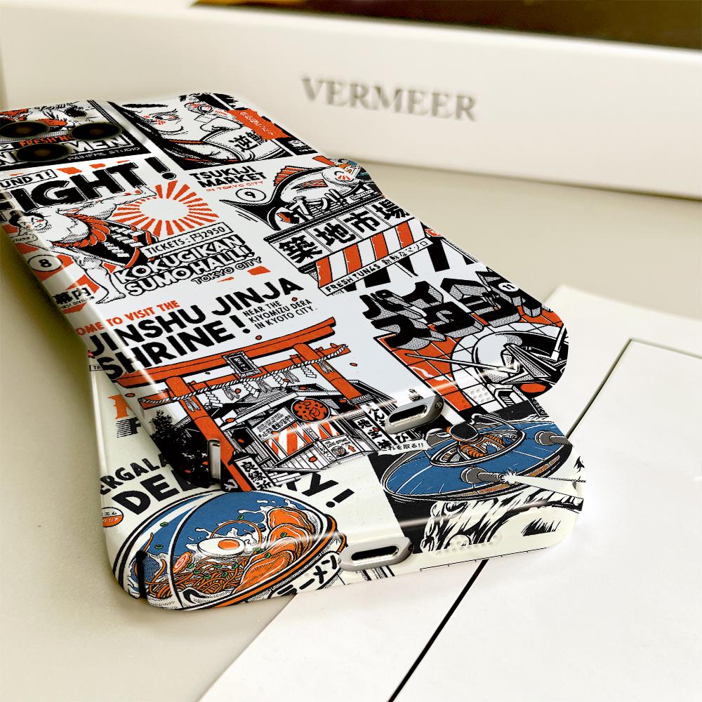 All-inclusive Film Handyhülle Cartoon Mode Design Hartschale Vollständige Abdeckung Kameraschutzhülle für iPhone Samsung Xiaomi Poco Redmi