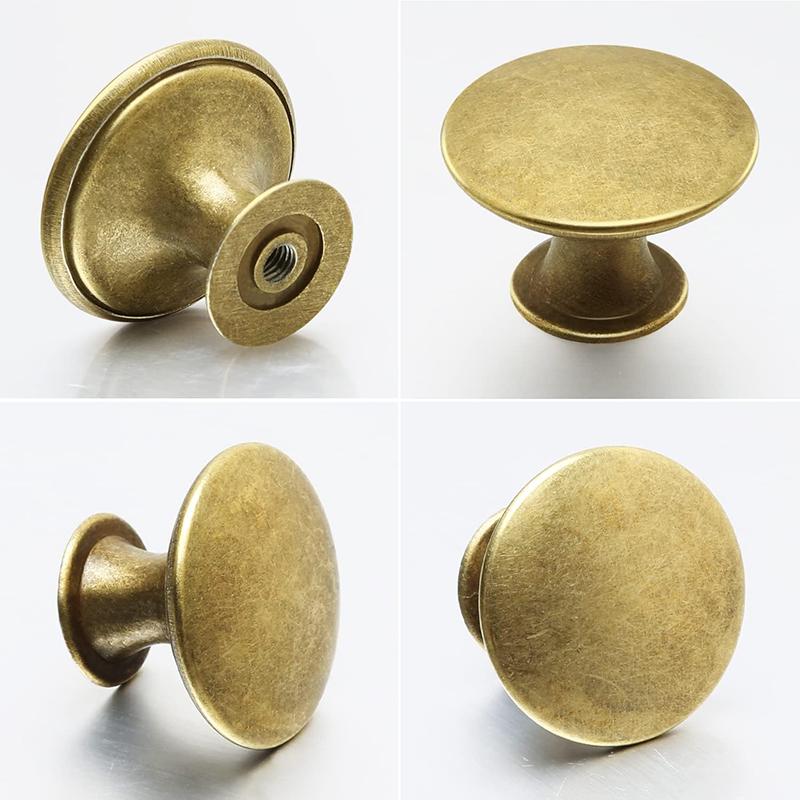 12Pcs Cabinet Door Knobs Round Cupboard Handles Knobs Set 30mm Round Furniture Door Knob for Cupboard Cabinet Drawer Furniture