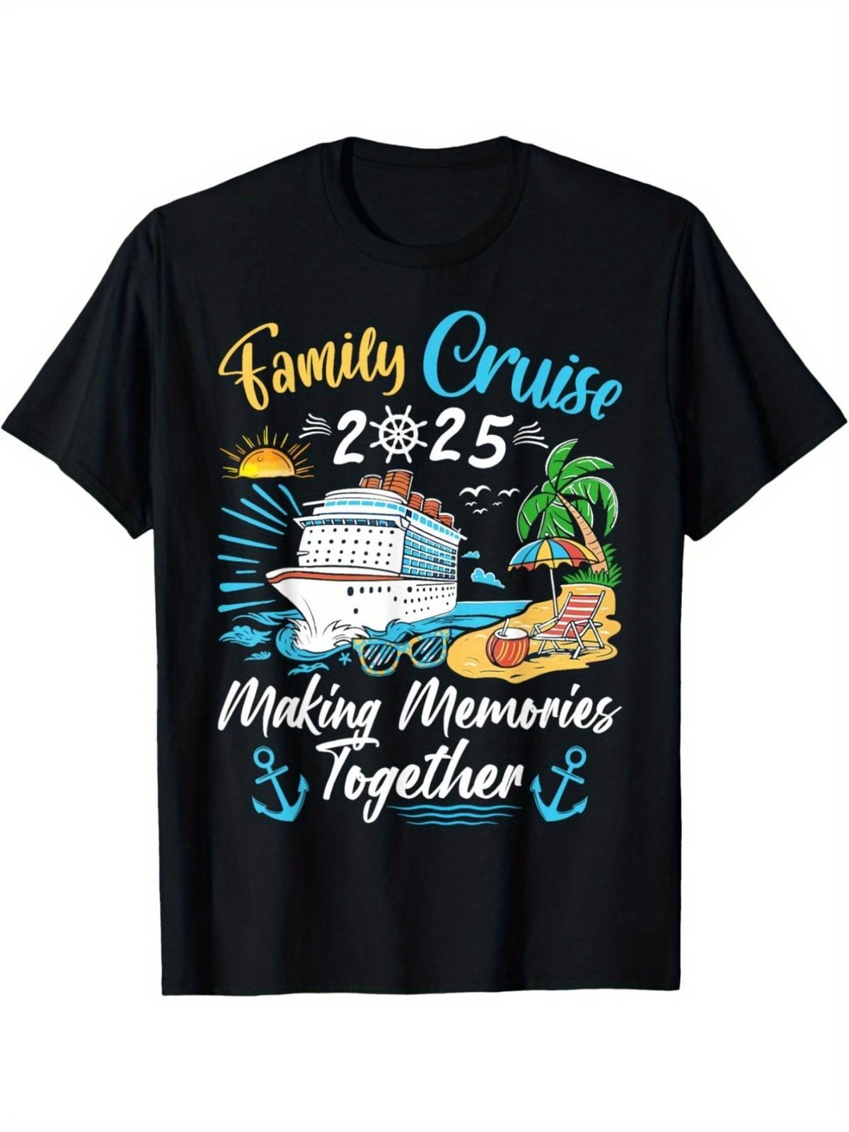 Funny  Family Cruise 2025 Making Memories Together  100% Cotton T-Shirts - S разноцветный