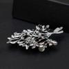 Fashion Creative Tree Shaped Natural Colored Stone Brooch Simple Elegant Alloy Breastpin