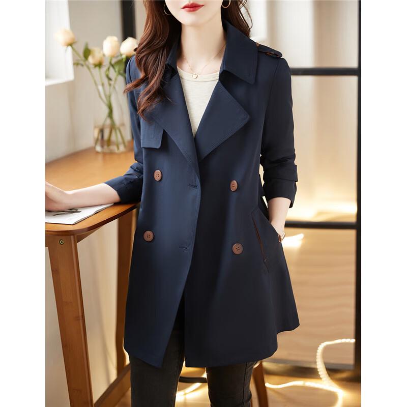 Women's Mid-Length Double-Breasted Trench Coat