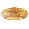 Wabi-Sabi Bamboo Ceiling Fan with Light and Remote Control - Silent, Variable Speed for Dining Room or Bedroom
