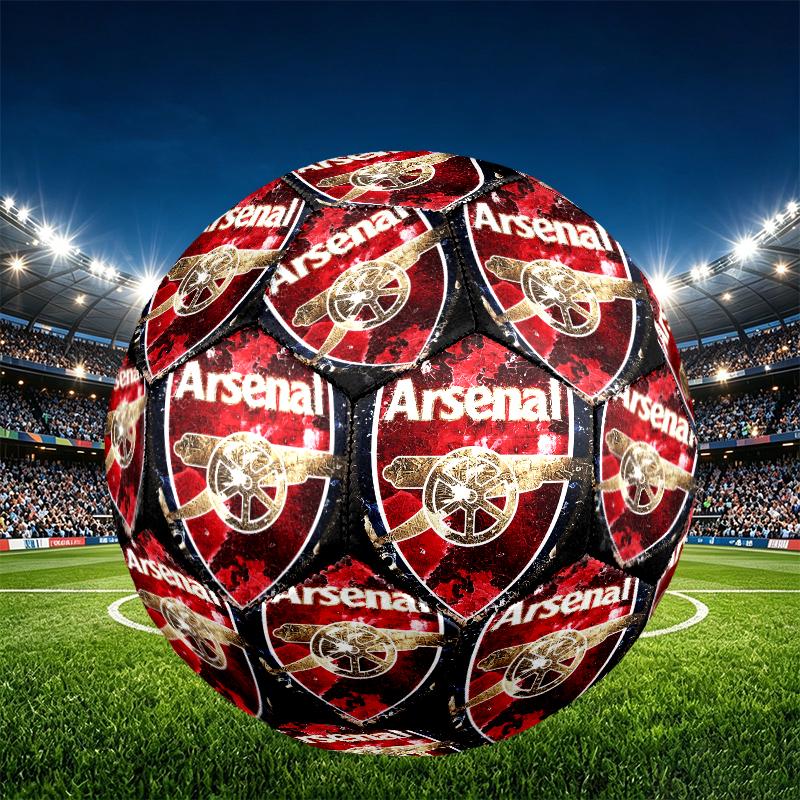 Football team.C Print Size 5 Soccer Ball, PU Wear Resistant Football for Match Training and Daily Practice, Birthday Gift for Soccer Fans