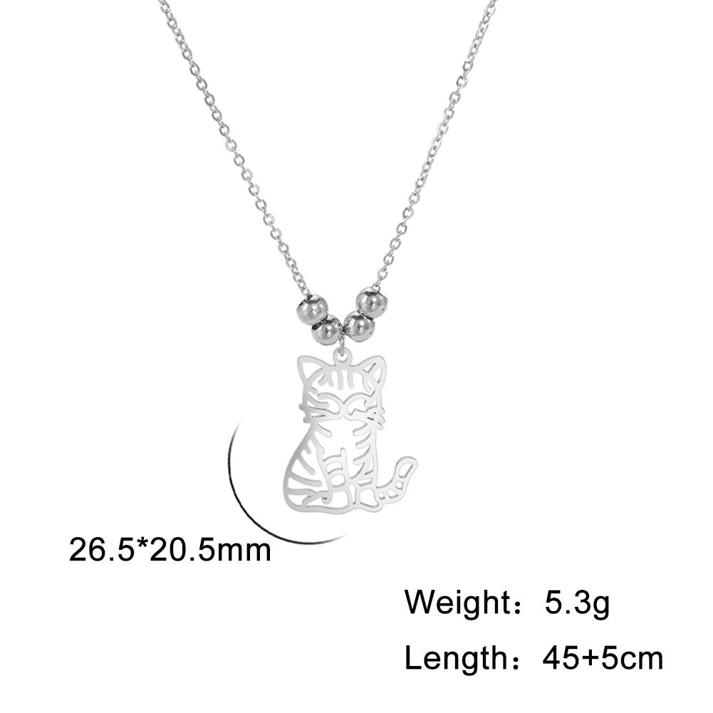 Cazador Cute Animal Cat Pendant Necklace for Women Lovely Paw Choker Neck Chain Stainless Steel Jewelry Birthday Gift 2026