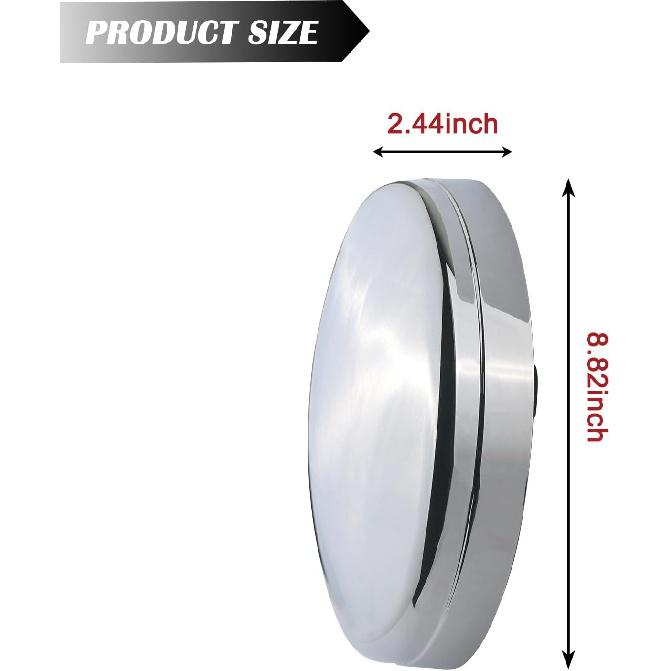 TQPONLY Chrome Front Dually Wheel Center Cap | Compatible With 2003-2017 Dodge Ram 3500 Accessories | 1-Ton 17" Dual Wheels